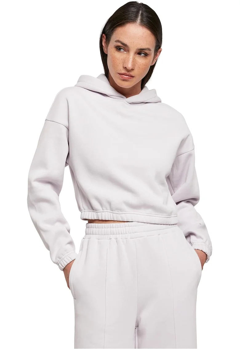 Hanorac crop cu maneci cazute, Lila