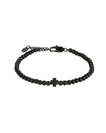 Bratara cu margele de onix negru, Negru