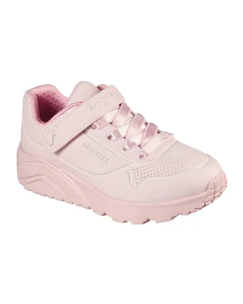 Pantofi sport de piele ecologica Uno Lite Frosty, Roz prafuit