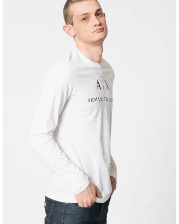 Bluza slim fit de bumbac, Alb optic