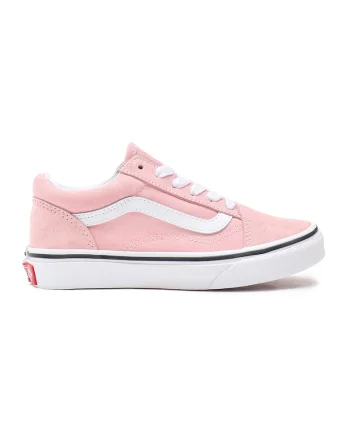 Tenisi de panza cu garnituri de piele intoarsa Old Skool, Alb/Roz pastel