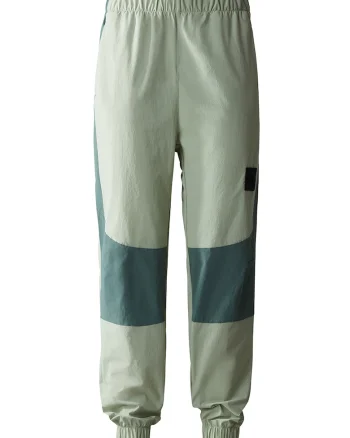 Pantaloni de trening cu model colorblock, Verde pal/Verde englez