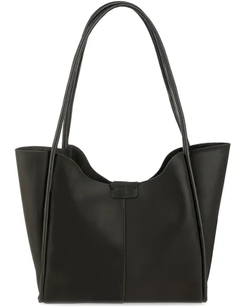 Geanta shopper in diverse culori, Negru, 29x30x9