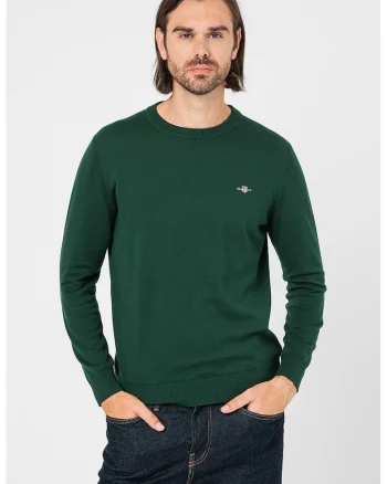 Pulover din bumbac Classic, Verde