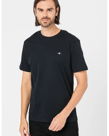 Tricou din bumbac Shield, Negru