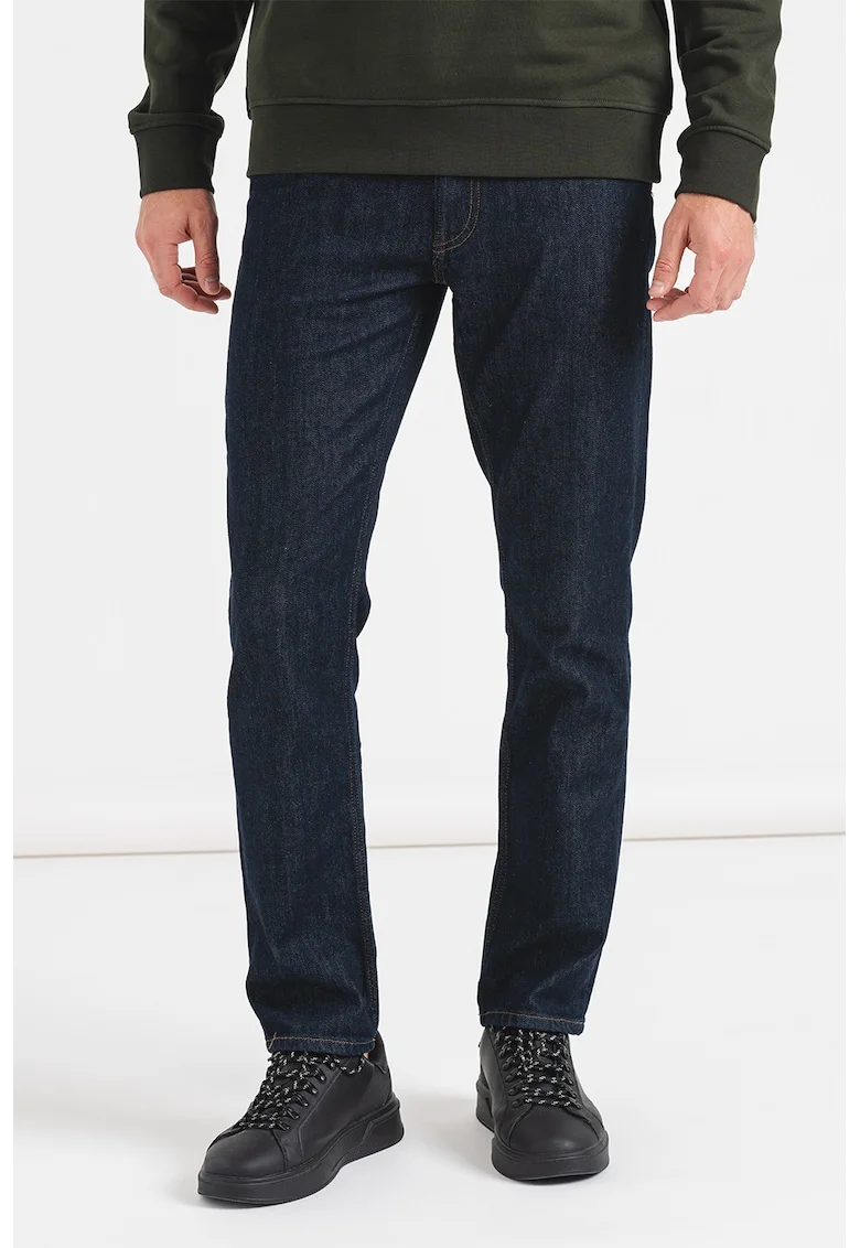 Blugi slim fit cu talie medie, Albastru ultramarin