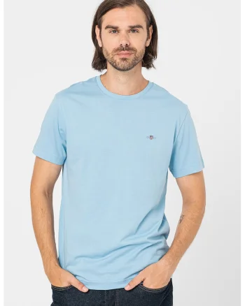 Tricou din bumbac Shield, Albastru deschis
