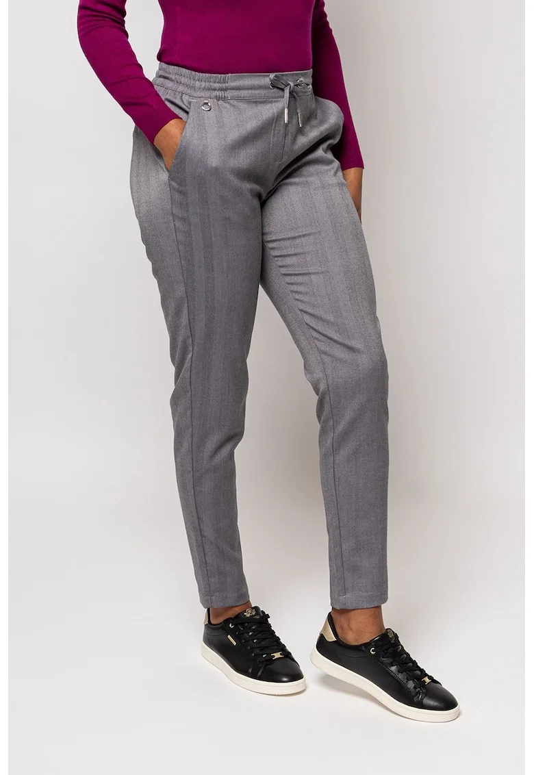 Pantaloni cu model si buzunare Filly, Gri