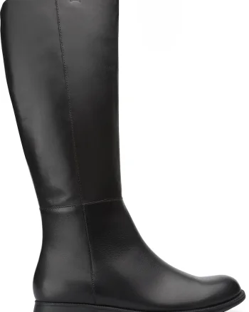 Cizme medii de piele Mil 143, Negru