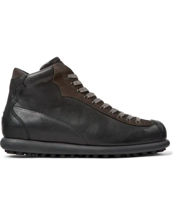 Ghete de piele si piele intoarsa Ariel 1351, Negru