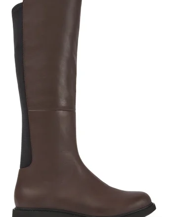 Cizme lungi de piele Neuman 331, Maro inchis
