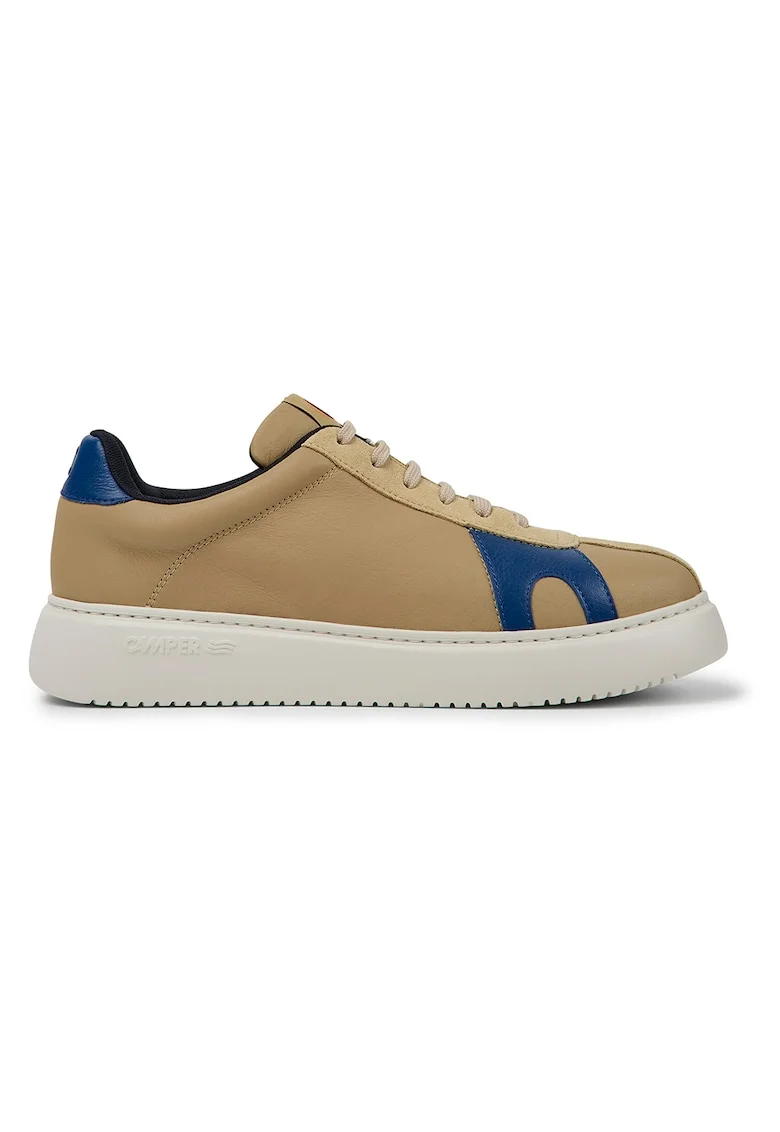 Pantofi sport de piele cu garnituri contrastante Runner K21, Bej/Albastru