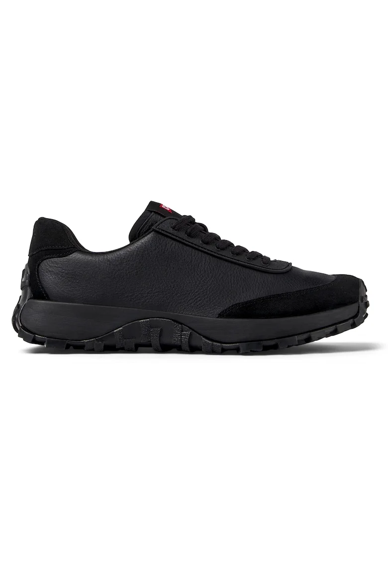 Pantofi sport Drift Trai din piele si piele nabuc, Negru