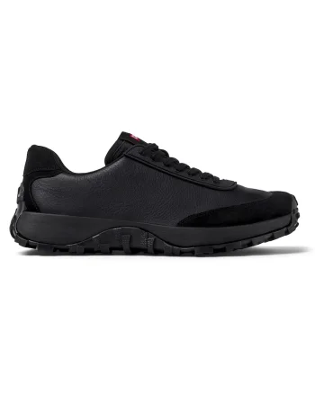 Pantofi sport Drift Trai din piele si piele nabuc, Negru