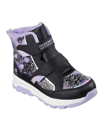 Ghete impermeabile cu inchidere velcro Stormblazer, Negru/Albastru lavanda