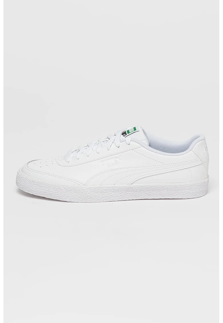 Pantofi sport unisex cu insertii din piele Oslo Vulc, Alb