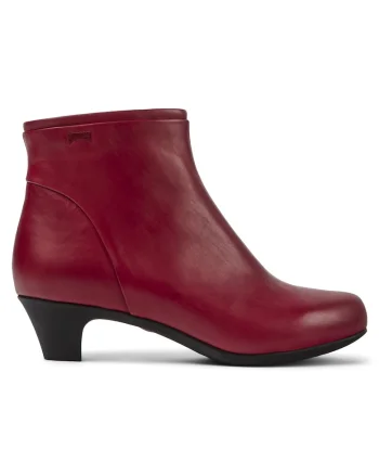 Botine Helena 1539 de piele, Rosu