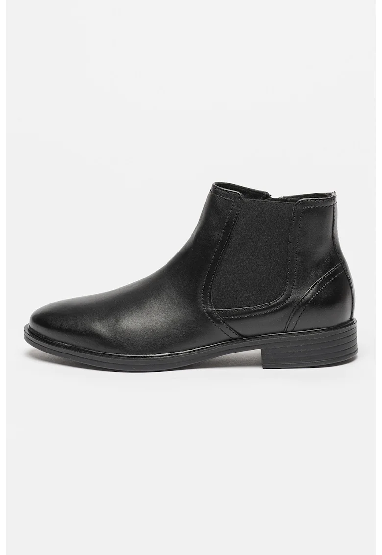 Ghete Chelsea de piele Gladwin, Negru