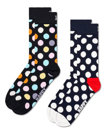Set de sosete scurte unisex - 2 perechi, Negru/Galben/Albastru