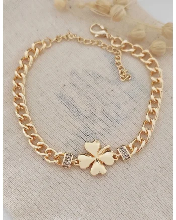 Bratara decorata cu cristale de zirconia, Auriu