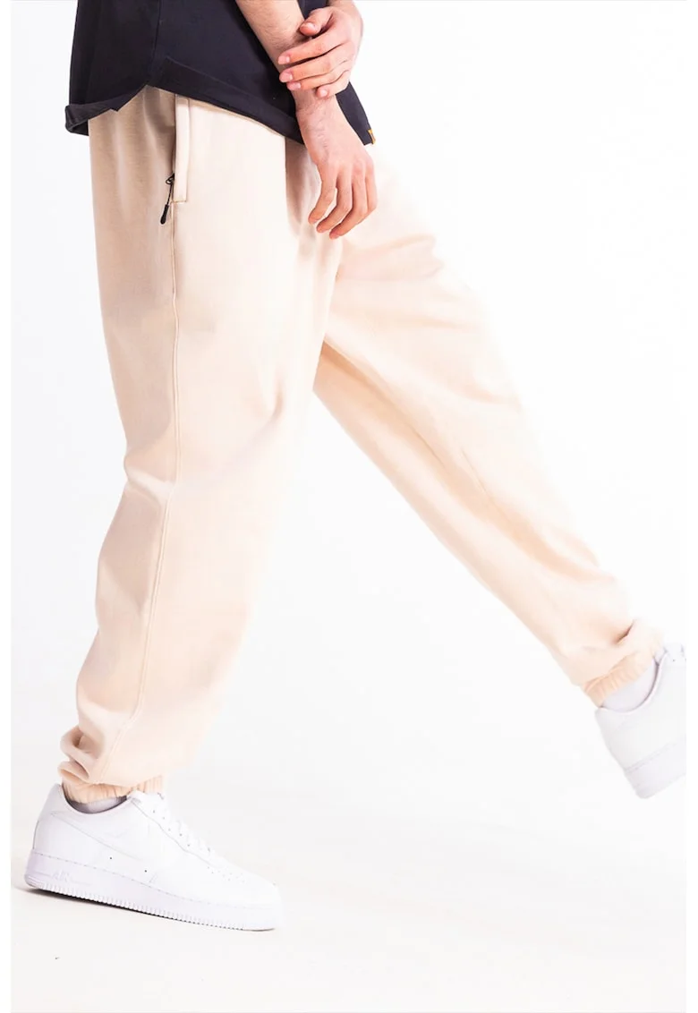 Pantaloni de trening unisex cu snur in talie Capital, Roz pal