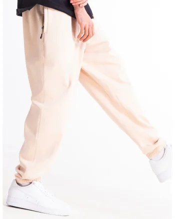 Pantaloni de trening unisex cu snur in talie Capital, Roz pal