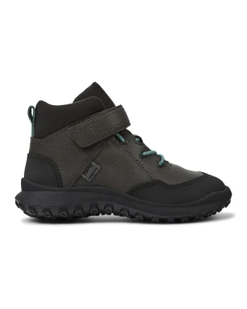 Ghete de piele cu velcro, Gri antracit