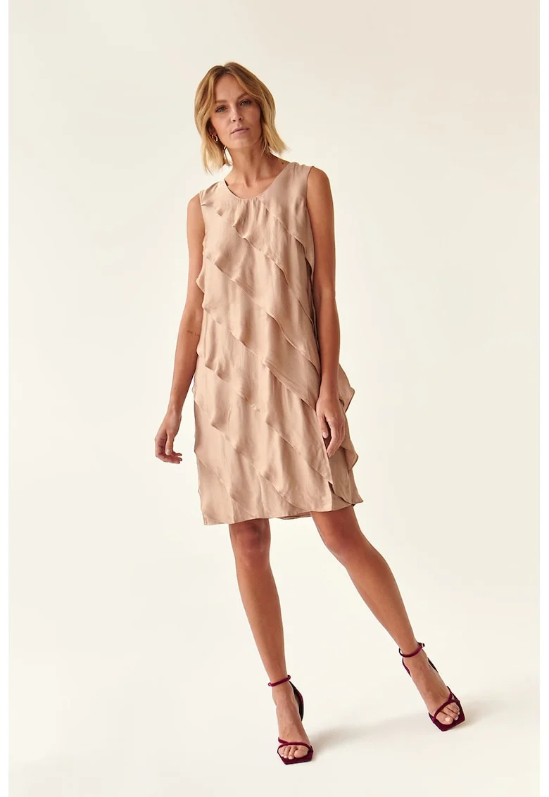 Rochie mini stratificata, Bej