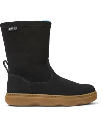 Cizme medii de piele intoarsa Kiddon 8461, Negru