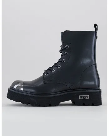 Bocanci din piele Slash 3037, Negru