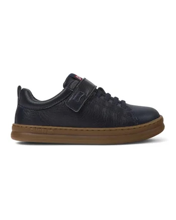 Pantofi sport de piele cu insertii de material textil1 Runner Four 159, Bleumarin
