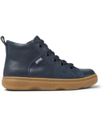 Pantofi sport inalti din piele Kiddo 8519, Albastru marin