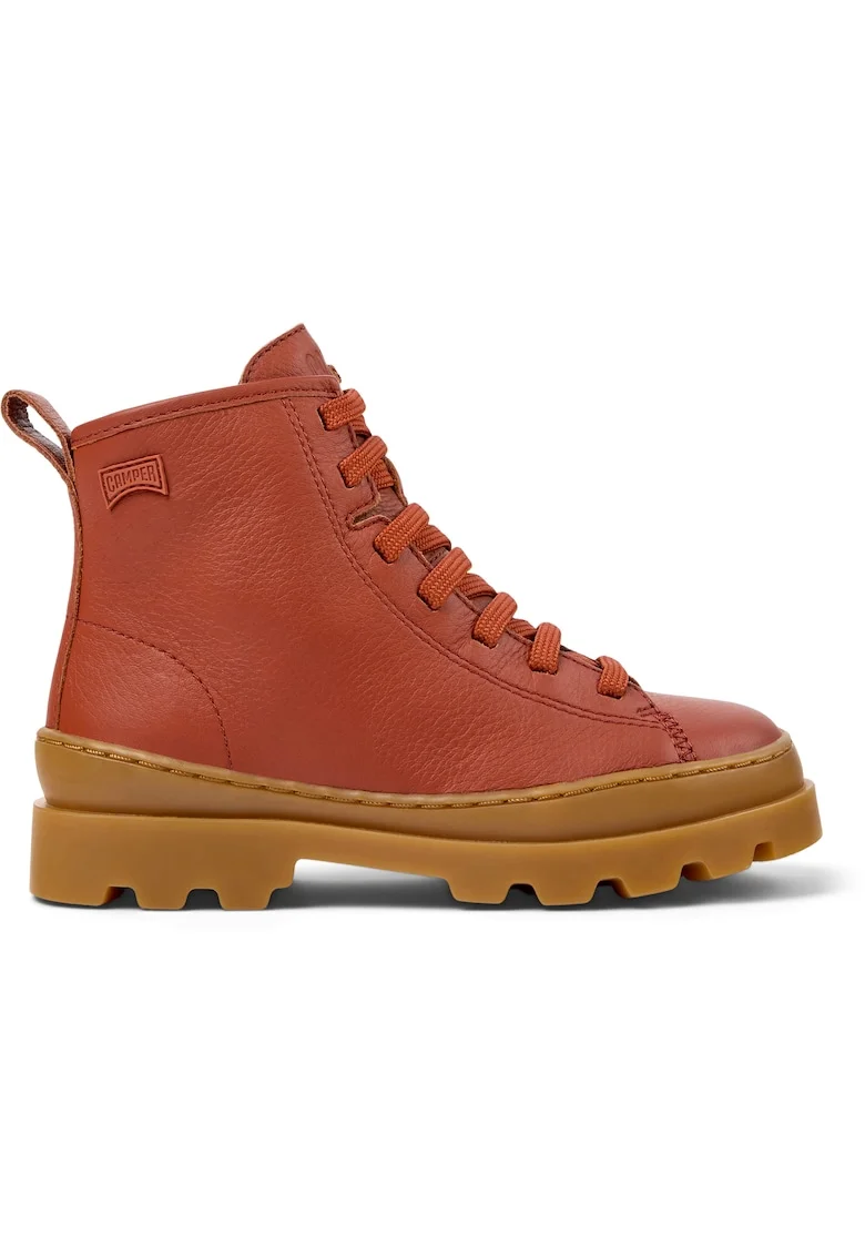 Bocanci din piele Brutus 8517, Rosu