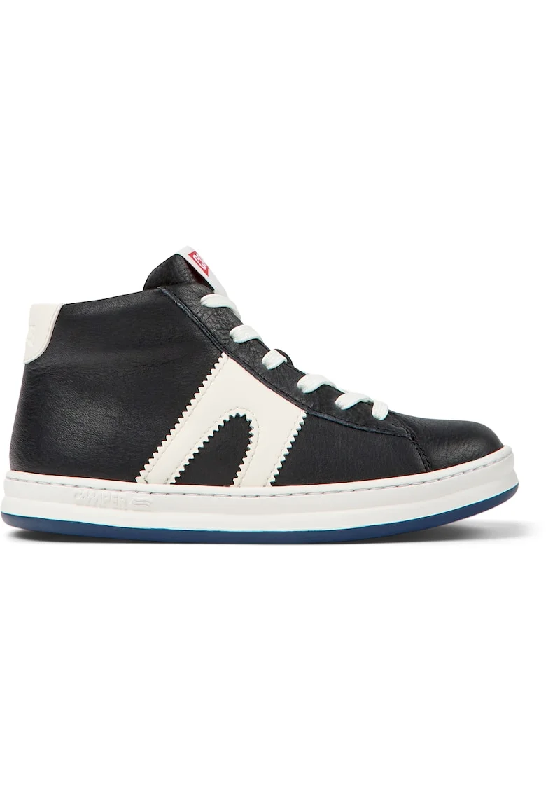 Pantofi sport mid-cut din piele Runner Four 8555, Negru