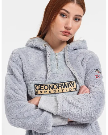 Hanorac din fleece Gymclass, Gri deschis