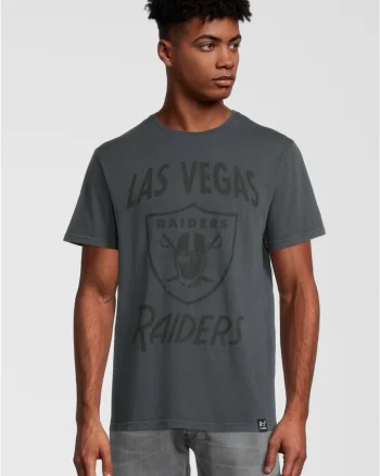 Tricou cu imprimeu NFL Raiders, Negru