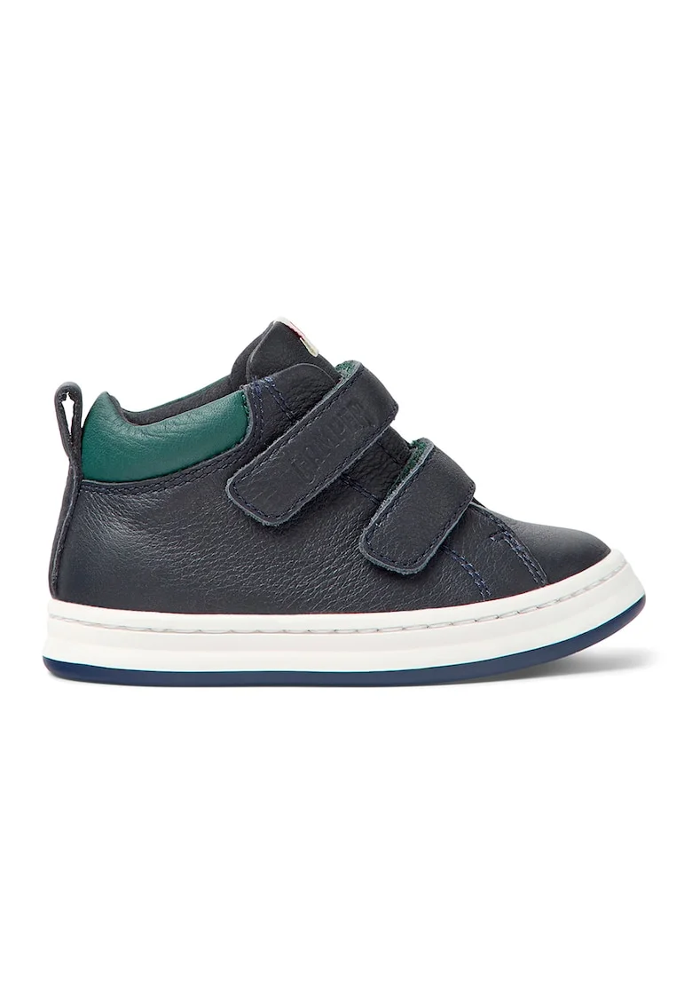 Pantofi sport din piele cu inchidere velcro, Albastru ultramarin