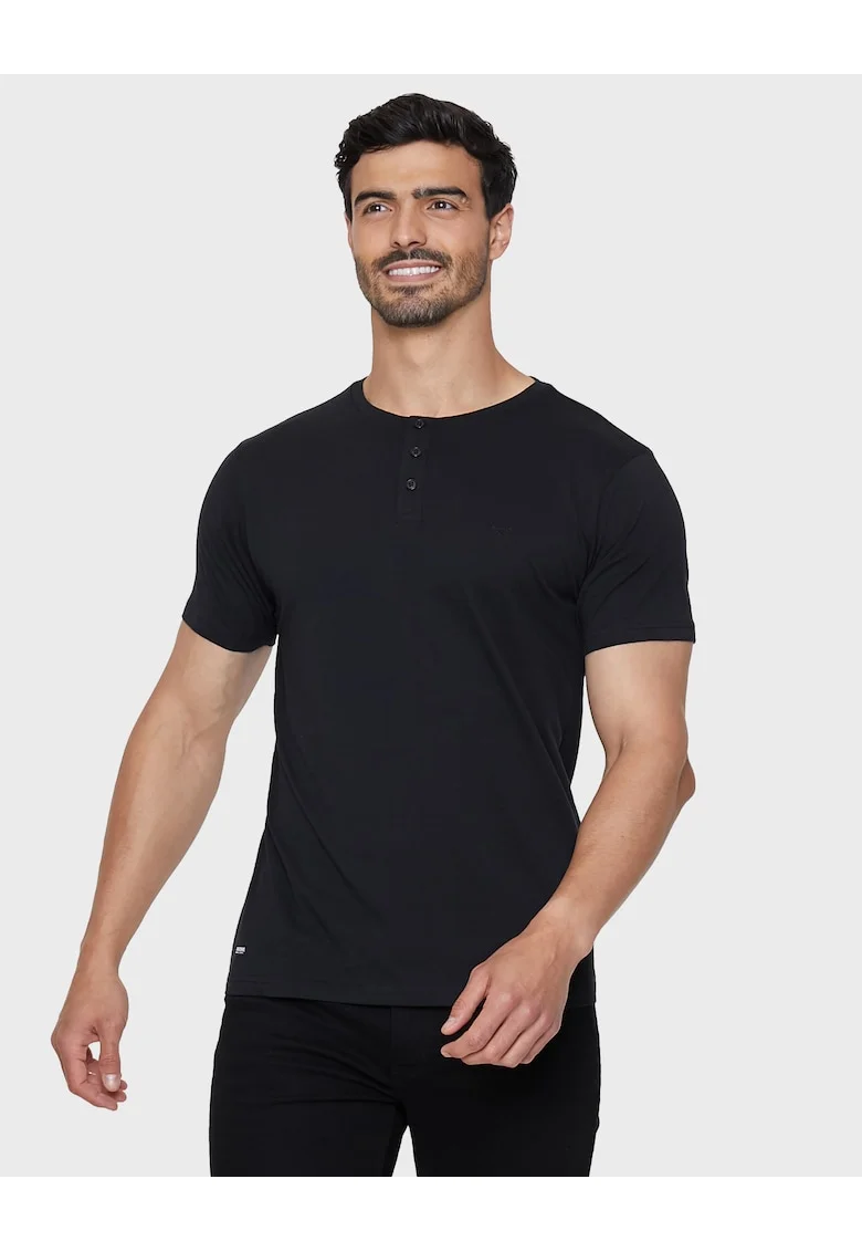 Set de tricouri cu decolteu henley Grandad 3115 - 5 piese, Multicolor
