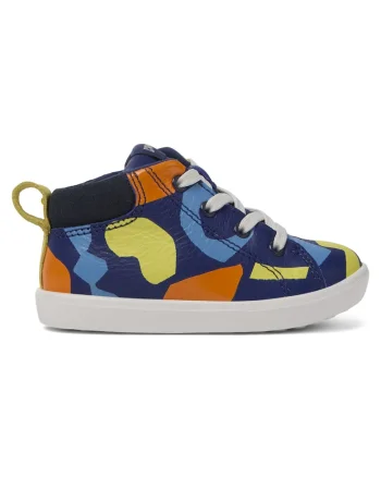 Pantofi sport mid-high de piele Twins 8685, Albastru inchis