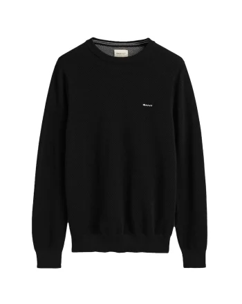Bluza de trening din bumbac cu decolteu la baza gatului, Negru