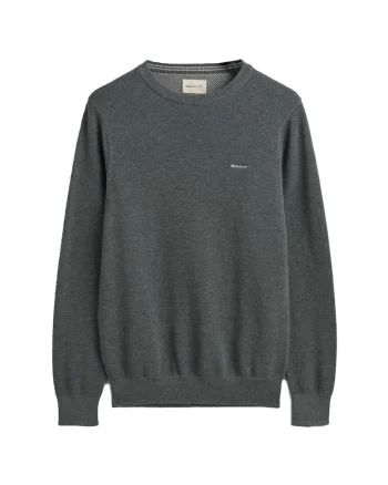 Bluza de trening din bumbac cu decolteu la baza gatului, Gri
