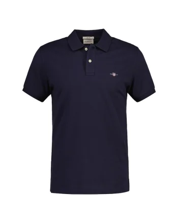 Tricou polo slim fit Shield, Albastru