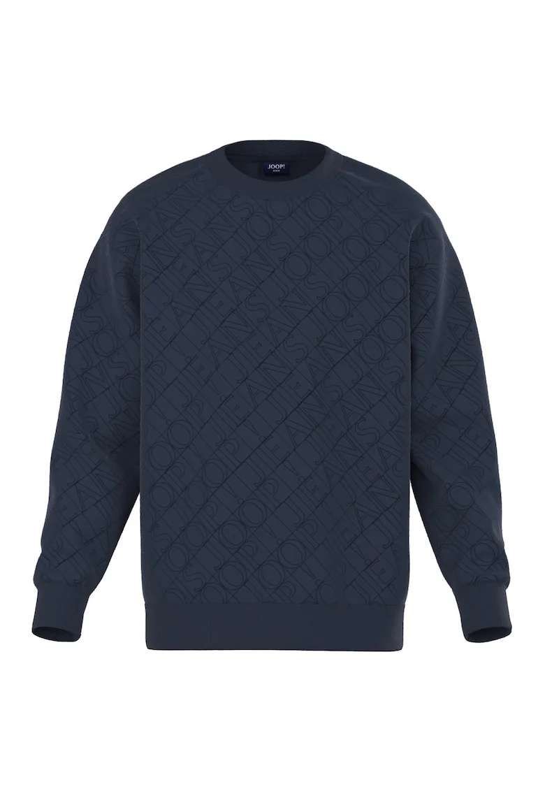 Bluza de trening cu model monograma, Albastru