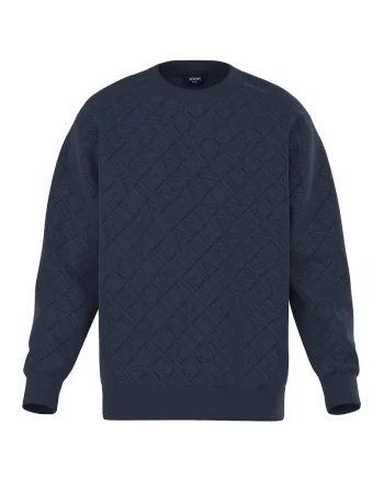 Bluza de trening cu model monograma, Albastru