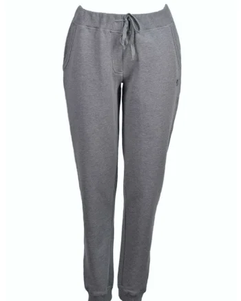 Pantaloni de trening cu snur si talie medie, Gri