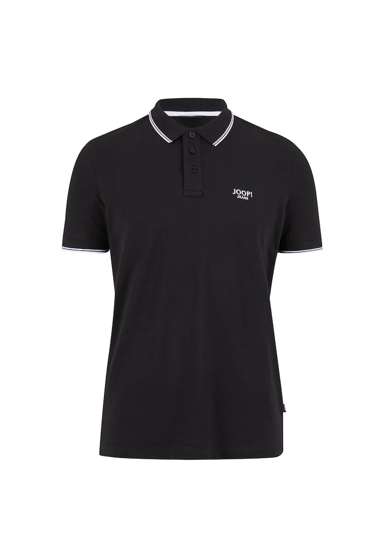 Tricou polo cu detaliu logo Agnello 11667, Negru