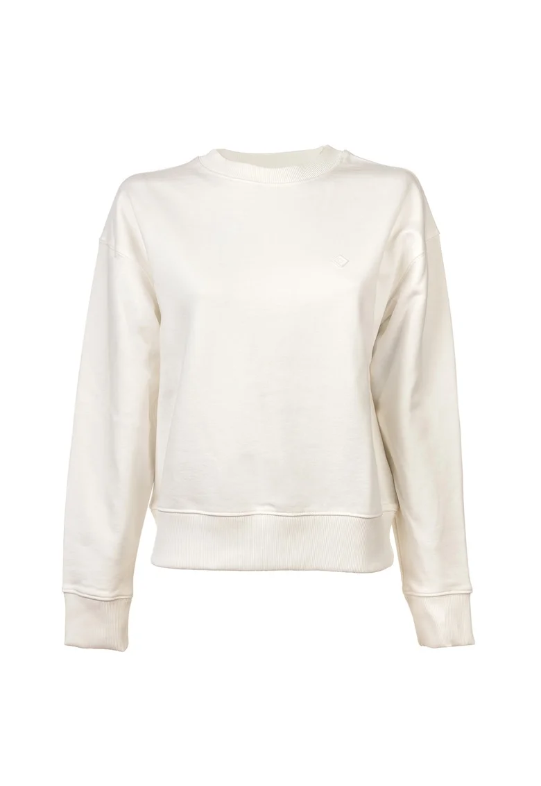 Bluza de trening cu decolteu la baza gatului si maneci cazute Essential 11675, Alb murdar