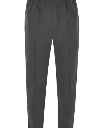 Pantaloni de trening din amestec de bumbac cu talie medie, Gri antracit