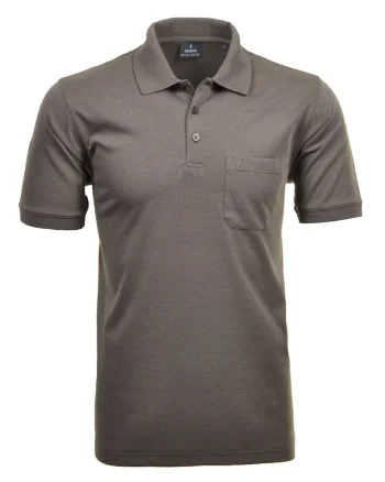 Tricou polo cu buzunar pe piept, Maro