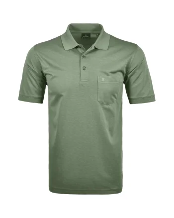 Tricou polo cu buzunar pe piept, Verde